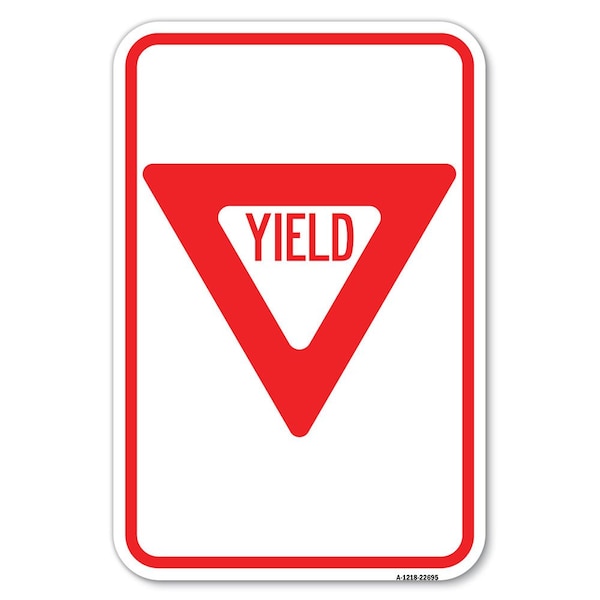 Safety Sign, 12 in Height, Aluminum, 18 in Length, 22695